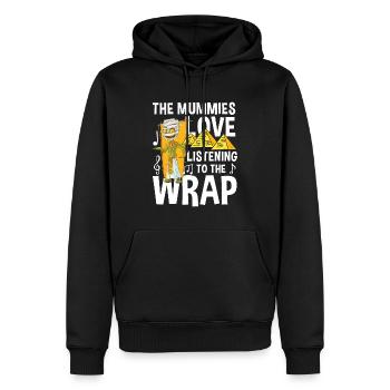 The Mummies Love Listening To The Wrap - Männer Premium Bio Hoodie - Schwarz - Vorne - Nico (187cm)