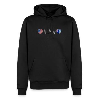 Falklandinseln - Männer Premium Bio Hoodie - Schwarz - Vorne - Nico (187cm)