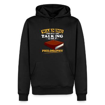Philosophie Lehrer Poesie Wissenschaft Lesen Buch - Männer Premium Bio Hoodie - Schwarz - Vorne - Nico (187cm)