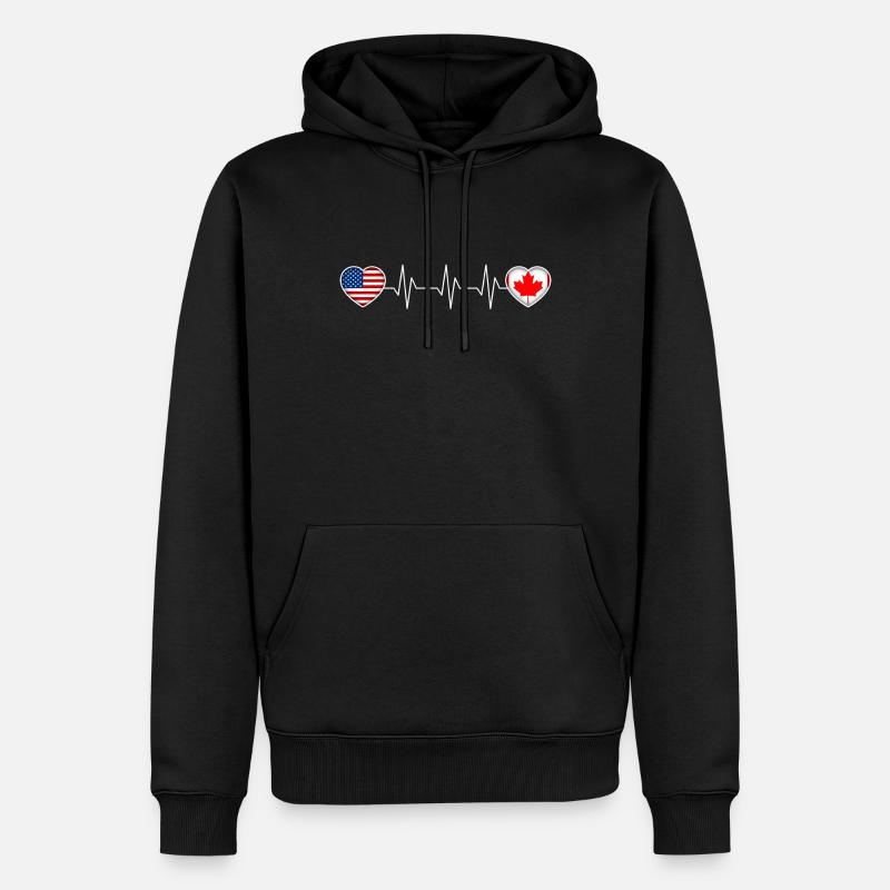 Canada - Sweat à capuche Premium bio Homme - noir