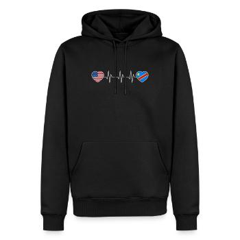 Demokratische Republik Kongo - Männer Premium Bio Hoodie - Schwarz - Vorne - Nico (187cm)