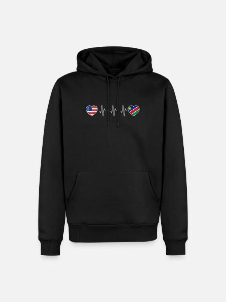 Namibia - Men’s Premium Organic Hoodie - black