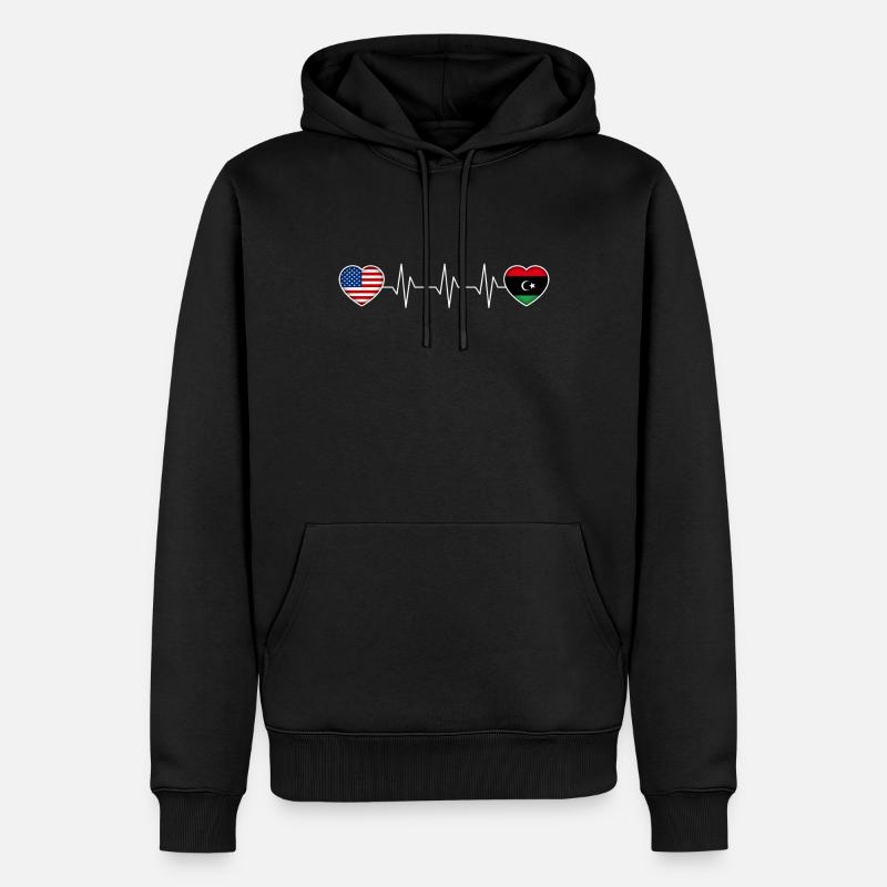 Libyen - Männer Premium Bio Hoodie - Schwarz