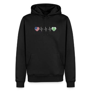 Padanien - Männer Premium Bio Hoodie - Schwarz - Vorne - Nico (187cm)