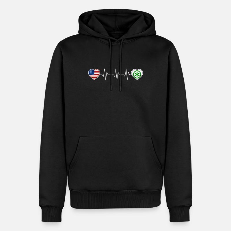 Padanie - Sweat à capuche Premium bio Homme - noir