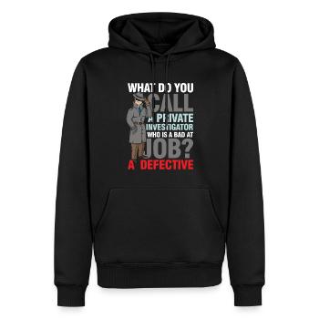 Private Investigator Defective - Männer Premium Bio Hoodie - Schwarz - Vorne - Nico (187cm)