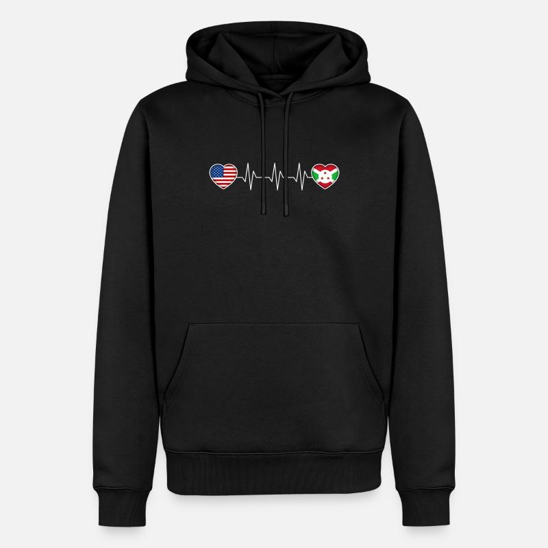 Burundi - Sweat à capuche Premium bio Homme - noir