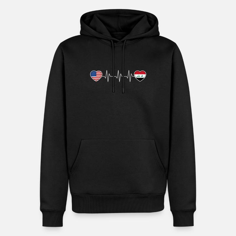 Irak - Männer Premium Bio Hoodie - Schwarz
