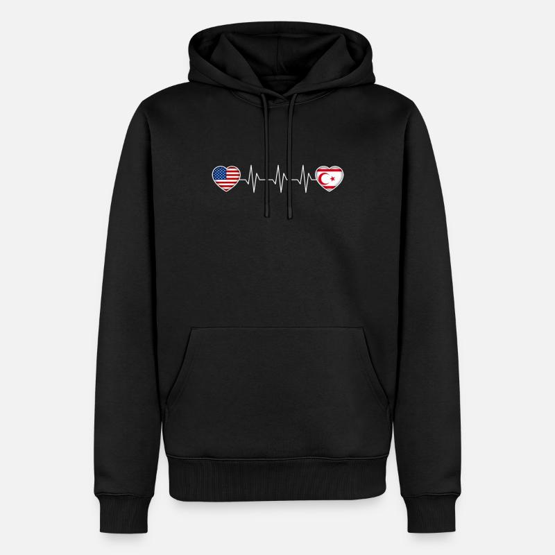 Nordzypern - Männer Premium Bio Hoodie - Schwarz