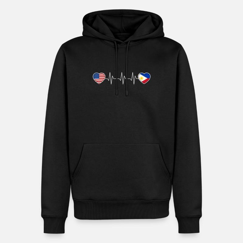 Philippinen - Männer Premium Bio Hoodie - Schwarz