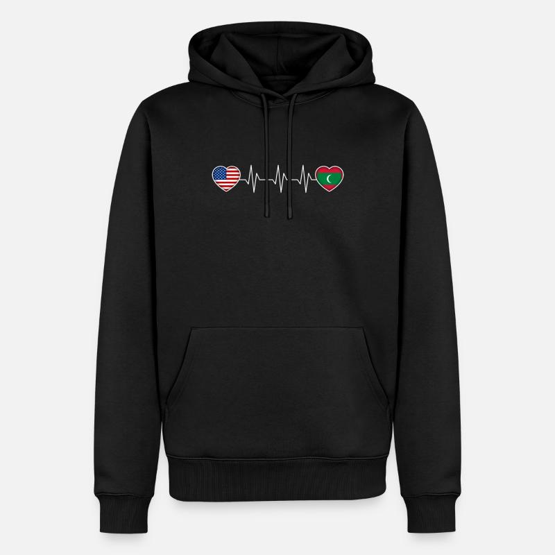 Malediven - Männer Premium Bio Hoodie - Schwarz