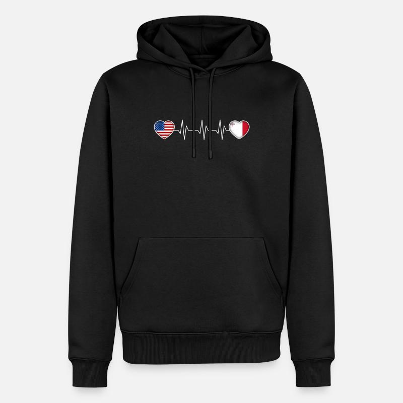 Malte - Sweat à capuche Premium bio Homme - noir