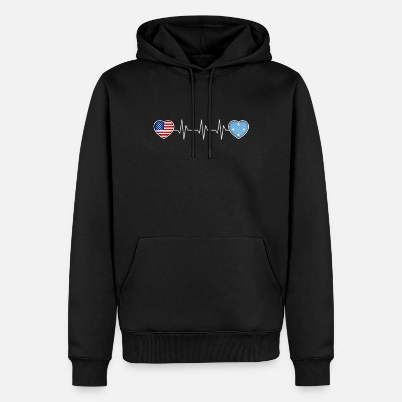 Micronésie - Sweat à capuche Premium bio Homme - noir