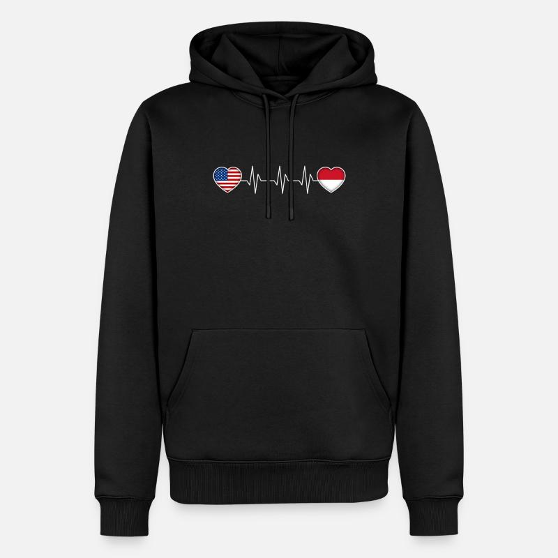 Monaco - Sweat à capuche Premium bio Homme - noir