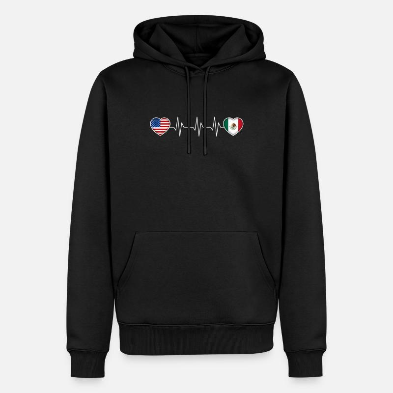 Mexiko - Männer Premium Bio Hoodie - Schwarz