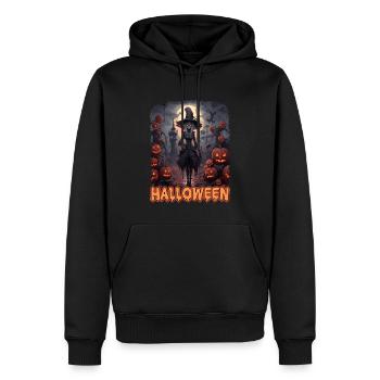 Bad Pumpkin Böser Kürbis Halloween - Männer Premium Bio Hoodie - Schwarz - Vorne - Nico (187cm)