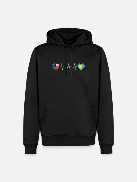 Palau - Sweat à capuche Premium bio Homme - noir