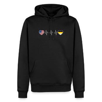 Empire russe - Sweat à capuche Premium bio Homme - noir - Devant - Nico (187cm)