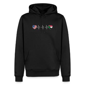 Soudan - Sweat à capuche Premium bio Homme - noir - Devant - Nico (187cm)