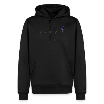 Nouvelle Zélande - Sweat à capuche Premium bio Homme - noir - Devant - Nico (187cm)