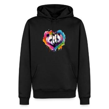 LGBTQIA+ Animal Love, Panda - Männer Premium Bio Hoodie - Schwarz - Vorne - Nico (187cm)