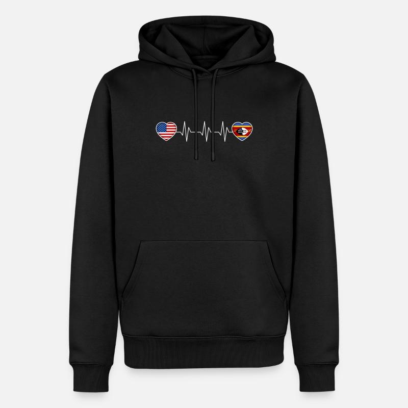 Swaziland - Sweat à capuche Premium bio Homme - noir