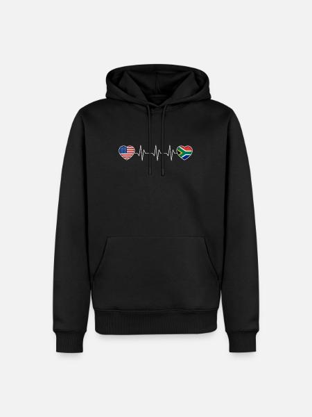 Afrique du Sud - Sweat à capuche Premium bio Homme - noir