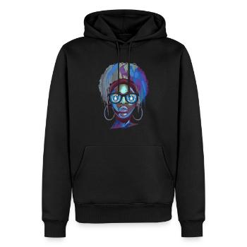 Mariannes du Nord (Îles) - Sweat à capuche Premium bio Homme - noir - Devant - Nico (187cm)