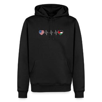 Sahara occidental - Sweat à capuche Premium bio Homme - noir - Devant - Nico (187cm)