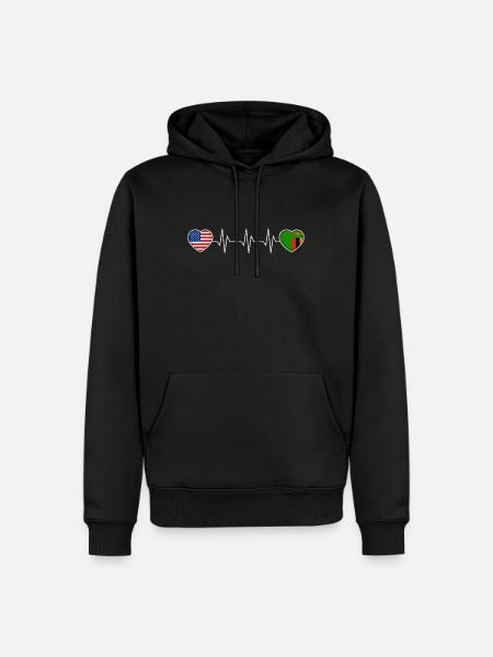 Zambia - Men’s Premium Organic Hoodie - black