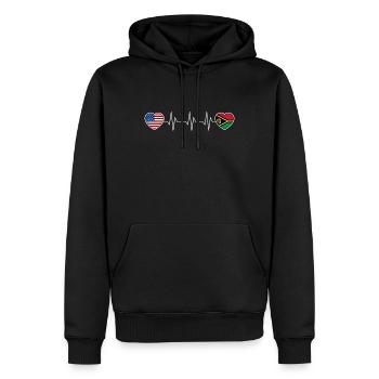 Vanuatu - Sweat à capuche Premium bio Homme - noir - Devant - Nico (187cm)