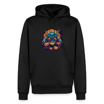 Bad Pumpkin Böser Kürbis Halloween - Männer Premium Bio Hoodie - Schwarz - Vorne - Nico (187cm)