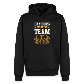 Hamburg Drinking Team - Männer Premium Bio Hoodie - Schwarz - Vorne - Nico (187cm)