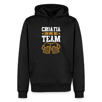 Croatia Drinking Team - Men’s Premium Organic Hoodie - black - Front - Nico (187cm)