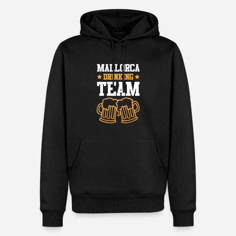 Mallorca Drinking Team - Männer Premium Bio Hoodie - Schwarz