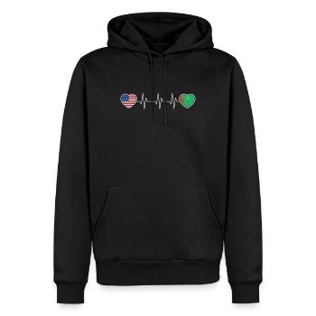Turkmenistan - Männer Premium Bio Hoodie - Schwarz - Vorne - Nico (187cm)