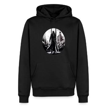 Gothik Okkult Satan Gotik Schwarze Szene Wicca - Männer Premium Bio Hoodie - Schwarz - Vorne - Nico (187cm)
