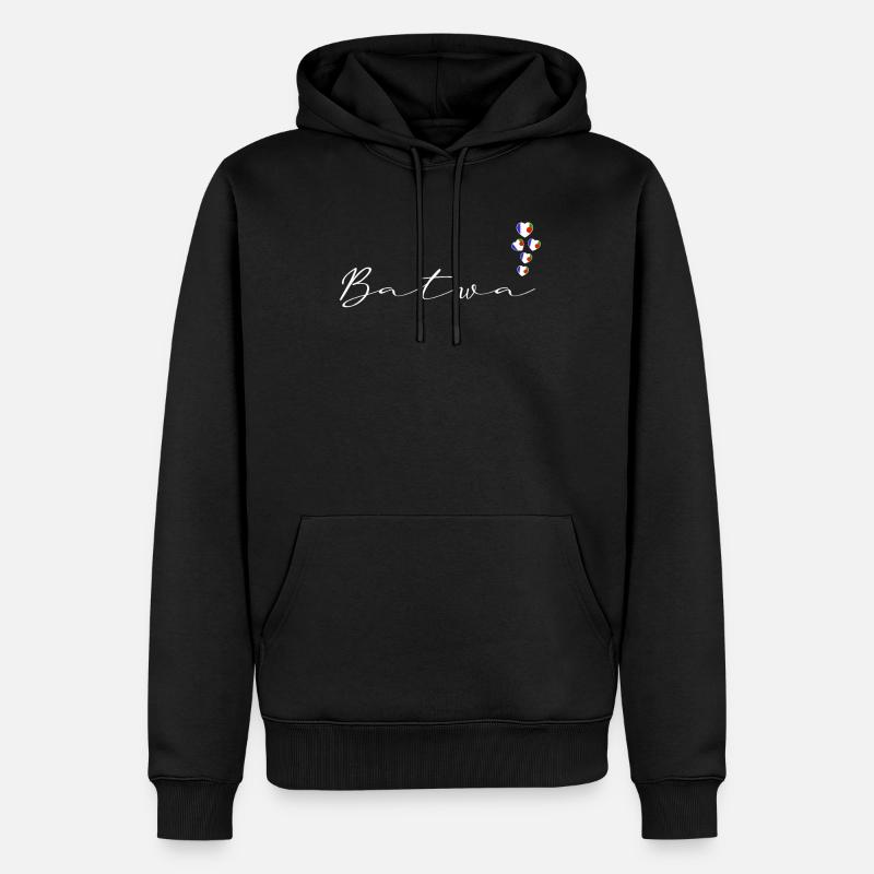 Batwa - Sweat à capuche Premium bio Homme - noir