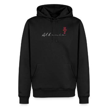 Albanien - Männer Premium Bio Hoodie - Schwarz - Vorne - Nico (187cm)