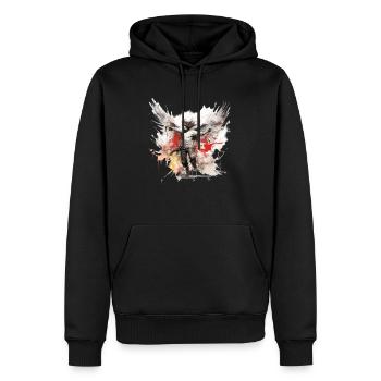 an angel - Men’s Premium Organic Hoodie - black - Front - Nico (187cm)