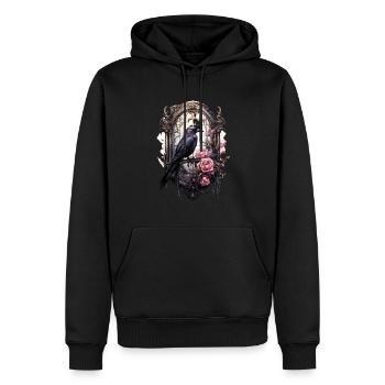 Gothik Okkult Satan Gotik Schwarze Szene Wicca - Männer Premium Bio Hoodie - Schwarz - Vorne - Nico (187cm)