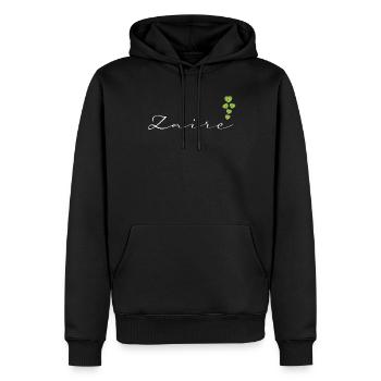 Zaire - Männer Premium Bio Hoodie - Schwarz - Vorne - Nico (187cm)