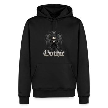 Gothik Okkult Satan Gotik Schwarze Szene Wicca - Männer Premium Bio Hoodie - Schwarz - Vorne - Nico (187cm)