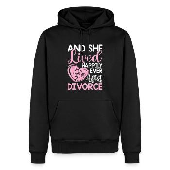 And She Lived Happily Ever After The Divorce - Männer Premium Bio Hoodie - Schwarz - Vorne - Nico (187cm)
