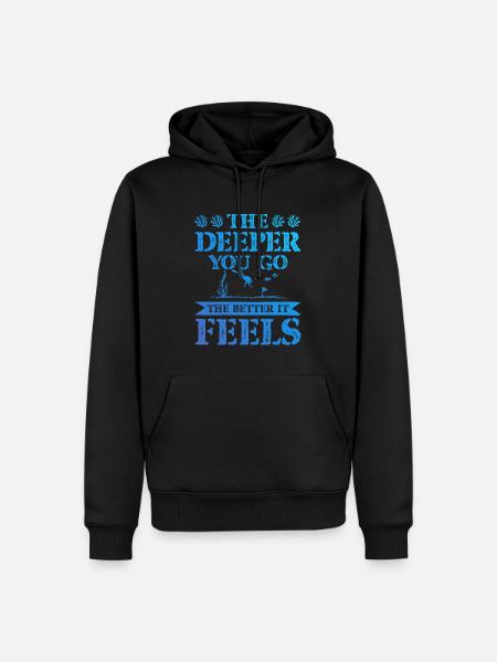 Plongée drôle de dicton - Sweat à capuche Premium bio Homme - noir