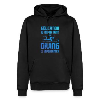 ausbildung tauchen - Männer Premium Bio Hoodie - Schwarz - Vorne - Nico (187cm)