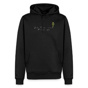 Sao Tomé et Principe - Sweat à capuche Premium bio Homme - noir - Devant - Nico (187cm)