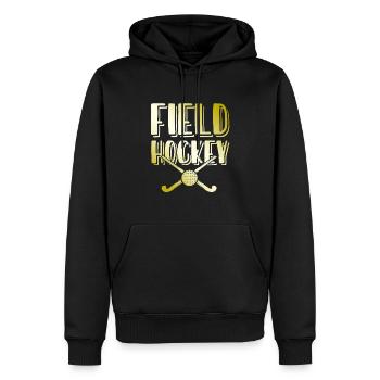 Feldhockey sport - Männer Premium Bio Hoodie - Schwarz - Vorne - Nico (187cm)