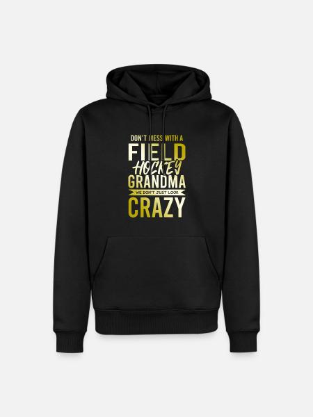 fieldhockey großmutter - Männer Premium Bio Hoodie - Schwarz