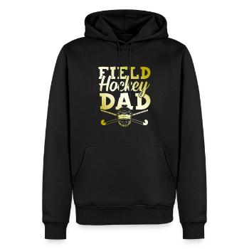 feldhockey papa - Männer Premium Bio Hoodie - Schwarz - Vorne - Nico (187cm)